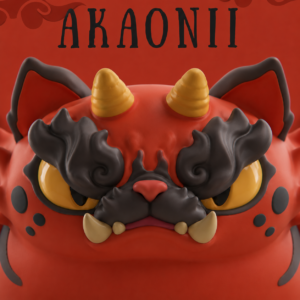 Akaonii Neko – Chat Oni Rouge | Série Yokai Neko