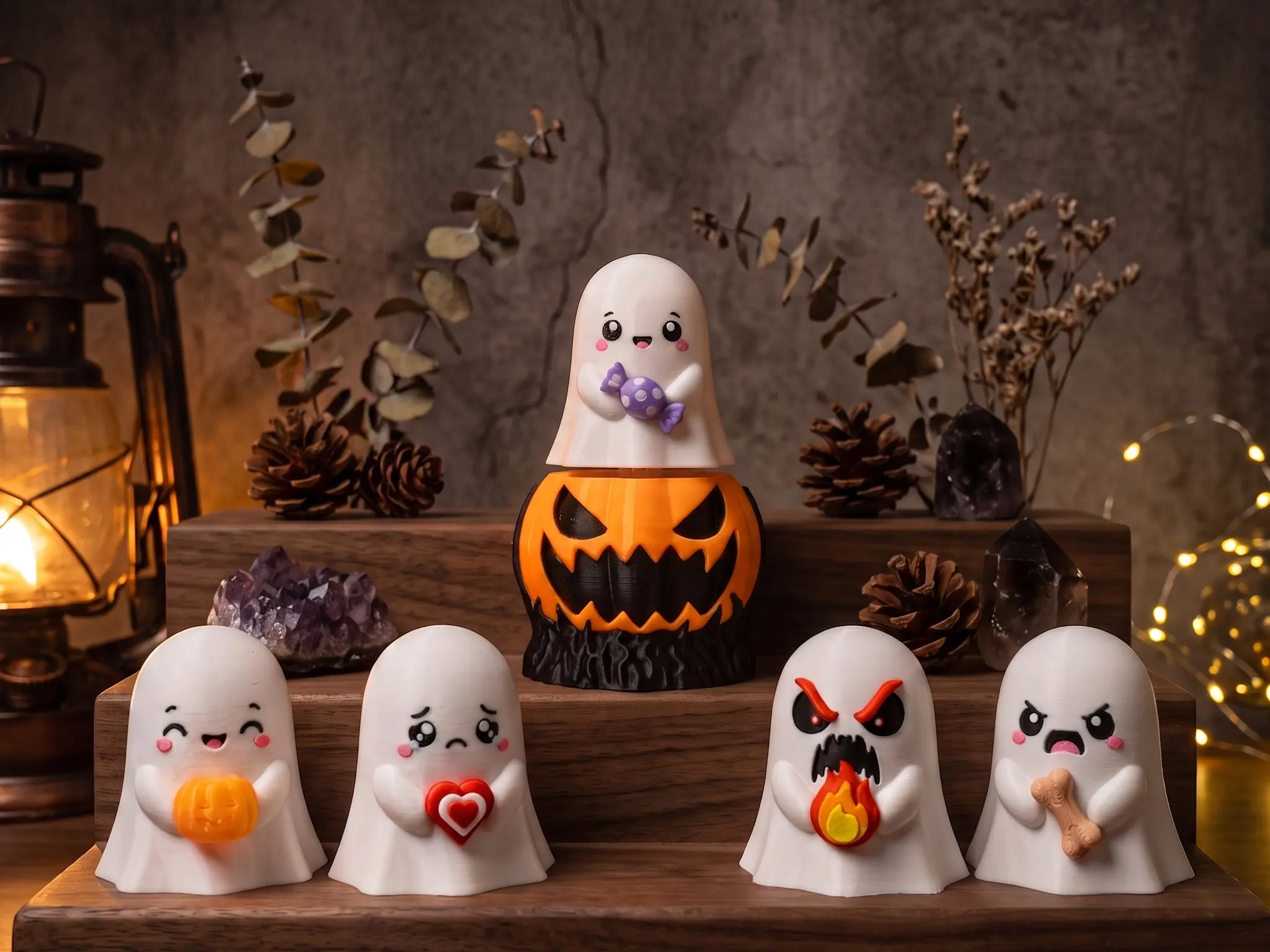 Halloween Creepy Pumpkin Ghost Clicker – Fantôme Halloween | Collection Fluffy Tails – Image 2