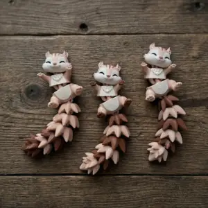 Gwinver – Écureuil Articulé | Collection Fluffy Tails